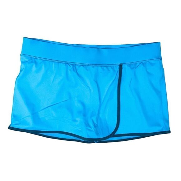 Land’s End Swim Skort Blue Built-In Brief Pull On Sz 12 - Picture 1 of 8